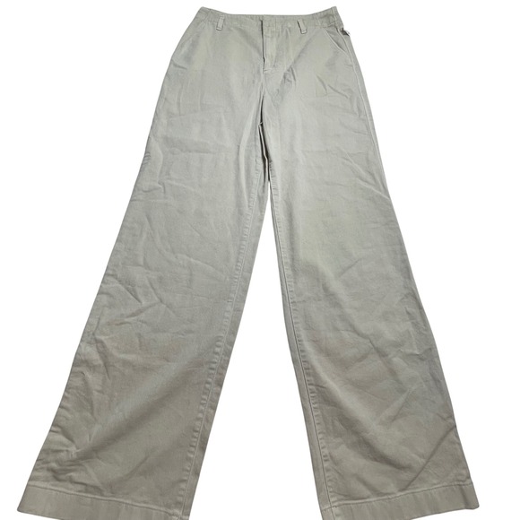 GAP Womens Size 8 Tall Loose Khaki Wide Leg Pants Trousers Beige Casual - Picture 1 of 15